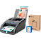 Geldscheinprüfer Safescan® 155-S Complete, EZB-getestet, 6 Währungen, 7 Sicherheitsmerkmale, 3,8″ LC-Display, USB/MicroSD, inkl. Akku & Banknotenstapler