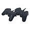 Zwei schwarze kabelgebundene Gembird-Gaming-Controller mit Analog-Sticks und nummerierten Tasten.