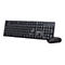 Schwarzes kabelloses Tastatur- und Maus-Set von Gembird auf weißem Hintergrund.