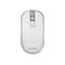 Weiße, flache Gembird-Computermaus mit silbernem Scrollrad und Logo auf weißem Hintergrund.