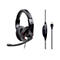 Schwarzes Gembird Headset mit USB-Anschluss und Bedienelement am Kabel auf weißem Hintergrund.