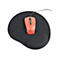 Gembird MP-GEL-BLACK - Mauspad mit Handgelenkpolsterkissen - Schwarz