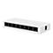Weißer 8-Port Netzwerk-Switch mit numerierten Anschlüssen vor weißem Hintergrund.