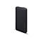 Schwarze 10000 mAh Powerbank mit texturierter Oberfläche vor weißem Hintergrund.