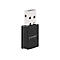 Schwarzer Gembird USB-Bluetooth-Adapter mit silbernem Anschluss vor weißem Hintergrund.