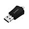 Schwarzer Gembird USB-DVB-T Empfänger mit silbernem Steckeranschluss.