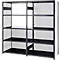 Geperforeerd zijpaneel ORDO Business - stalen - B 500 x D 1,5 x H 2000 mm - magnetisch - gitzwart RAL 9005