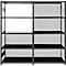 Geperforeerd zijpaneel ORDO Business - stalen - B 500 x D 1,5 x H 2000 mm - magnetisch - gitzwart RAL 9005
