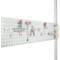 Geperforeerde gereedschapsplaat, voor tafelbreedte 1750 mm, voor serie Universal/Profi, lichtgrijs RAL 7035