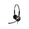 Schwarzes Headset mit Mikrofon, vor weißem Hintergrund. Auf dem Bügel steht 'GEQUDIO'.