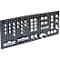 Gereedschaphouderset ADB, 50-delig, voor geperforeerde panelen met vierkante gaten 10 x 10 mm &amp; gatafstand 38 mm, gepoedercoat staal, blank aluminium RAL 9006