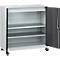 Gereedschapskast, met 4 wielen, 2 legplanken &amp; 1 lade, cilinderslot, B 1000 x D 500 x H 1000 mm, plaatstaal, lichtgrijs/antraciet