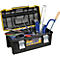 Gereedschapskist, incl. sanitair- en verwarmingsinstallatie-assortiment, 72 st, kunststof, zwart