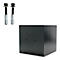 Geschäftstresor Rottner Monaco 45, Elektronikschloss, B 435 x T 445 x H 435 mm, Stahl, schwarz