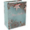 Geschenktasche Sigel Glamorous Christmas, Sterne, Bodeneinlage, Seidenbandgriffe, B 180 x T 100 x H 230 mm, Weißkarton/Kunststoff, blau-kupfer, 1 Stück