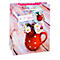 Geschenktüte Fotomotiv Danke, Format A5, mit Tragekordel & Beschriftungsschild, B 180 x T 100 x H 230 mm, PP-Folie, rot, 3 Stück