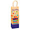 Geschenkzakje voor flesjes 'Happy Birthday', met draagkoord, B 120 x D 80 x H 360 mm, kraftpapier, beige &amp; bedrukt in kleur, 6 stuks