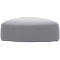 Gestoffeerd meubilair Leyform GOGO Pouf, groot, ovaal, B 1240 x D 1090 x H 440 mm, met glijders, stoffen bekleding, grijs