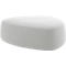 Gestoffeerd meubilair Leyform GOGO Pouf, groot, ovaal, B 1240 x D 1090 x H 440 mm, met glijders, stoffen bekleding, lichtgrijs