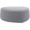 Gestoffeerd meubilair Leyform GOGO Pouf, medium, ovaal, B 980 x D 910 x H 390 mm, met glijders, stoffen bekleding, grijs