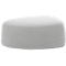 Gestoffeerd meubilair Leyform GOGO Pouf, medium, ovaal, B 980 x D 910 x H 390 mm, met glijders, stoffen bekleding, lichtgrijs