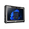 Robuster Tablet-PC, grau-schwarz, Windows-Oberfläche, Getac-Logo, an der Seite Knöpfe.