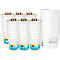 Geurdispenser Rubbermaid TCell 1.0, incl. 6x navulfles, geur Blue Splash, voor maximaal 90 dagen, B 73 x D 74 x H 150 mm, wit
