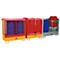 Gevaarlijke stoffen depot type GD-B BAUER, staal, L 1460 x B 830 x H 1460 mm, carterinhoud 220 liter, geel-oranje RAL 2000