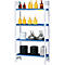 Gevaarlijke stoffen stelling asecos RWW 1044, B 1060 x D 440 x H 2000 mm, met 4 legborden van 20 l van gelakt staal