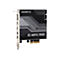 Gigabyte GC-Maple Ridge Thunderbolt-Erweiterungskarte mit Anschlüssen auf einer silbernen Blende.
