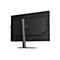 Die Rückseite eines schwarzen Gigabyte Monitors mit einem stabilen Standfuß vor weißem Hintergrund.