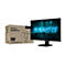 Ein schwarzer Gigabyte-Gaming-Monitor mit Karton daneben. Auf dem Bildschirm ist das Gigabyte-Logo zu sehen.