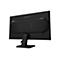 Rückseite eines schwarzen Gigabyte Gaming Monitors auf einem Standfuß vor weißem Hintergrund.