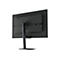 Rückseite eines schwarzen Gigabyte Gaming-Monitors mit Standfuß vor weißem Hintergrund.