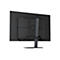 Rückseite eines schwarzen Gigabyte Gaming-Monitors auf einem Standfuß vor weißem Hintergrund.