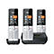 Gigaset 500A Comfort Trio - Schnurlostelefon - Anrufbeantworter - ECO DECTGAPCAT-iq - Silver Black + 2 zusätzliche Handsets
