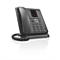 Schwarzes Gigaset IP-Telefon mit Hörer und Display vor neutralem Hintergrund.