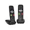 Gigaset E290 Duo - Schnurlostelefon mit Rufnummernanzeige - ECO DECTGAP - Schwarz + zusätzliches Handset