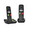 Gigaset E290A Duo - Schnurlostelefon - Anrufbeantworter mit Rufnummernanzeige - ECO DECTGAP - Schwarz + zusätzliches Handset