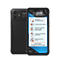 Gigaset GX3 Smartphone zeigt das Service-Versprechen auf dem Display mit Garantiedetails.