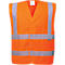 Gilet de sécurité Portwest C470, EN ISO 20471 classe 2, bandes réfléchissantes, taille 7X, polyester, orange