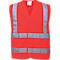 Gilet de sécurité Portwest C470, EN ISO 20471 classe 2, bandes réfléchissantes, taille XL, polyester, rouge
