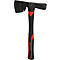 Schwarze Axt mit rotem Griff, KS TOOLS Logo. Die Axt hat eine Schneide und einen Hammerkopf.