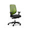 Giroflex Bürostuhl 353, mit Armlehnen, Auto-Synchronmechanik, Muldensitz, 3D-Netz-Rückenlehne, grün/schwarz