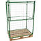 Gitteraufsatzrahmen, für Europaletten, Nutzlast bis 800 kg, Öffnungsklappe, stapelbar, L 1200 x B 800 x H 1600 mm, Stahl, maigrün RAL 6017