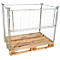 Gitteraufsatzrahmen, für Europaletten, Nutzlast bis 800 kg, Öffnungsklappe, stapelbar, L 1200 x B 800 x H 800 mm, Stahl, galvanisch blau verzinkt
