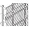 Gitterrückwand GRM-Set 4, Regalhöhe 3600 x Regallänge 1800 mm
