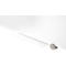 White element with round metal bracket, detail oriented.