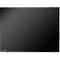 Black glass whiteboard with metal holders in the corners.