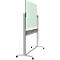 Glastafel Nobo Diamond, fahrbar, magnethaftend, Arbeitsfläche 1200 x 900 mm